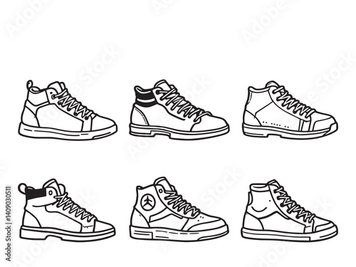 Exercise Bike Line Art Drawing