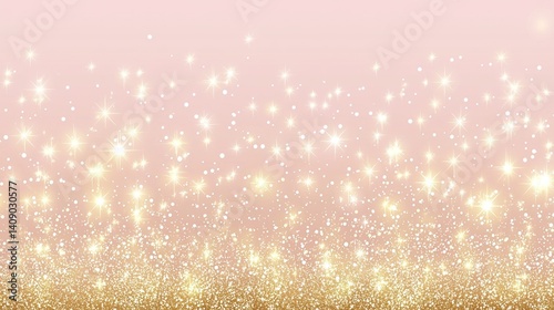 Elegant, light pink background with gold glitter sparkle