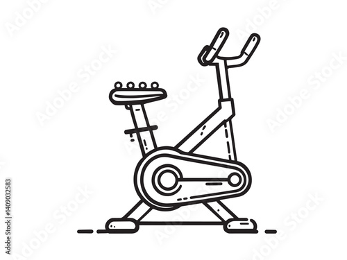Elliptical Machine Outline Artwork