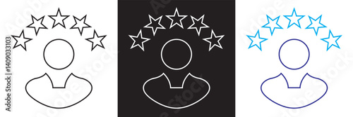 Expert icon set. Vector for websites, mobile interfaces, presentations, banner, visual branding etc. Vector illustration. isolated on white and black background. EPS 10