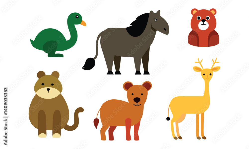 Fototapeta premium Wild Animal Characters