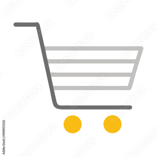 Shopping Cart with Wheels Icon Design