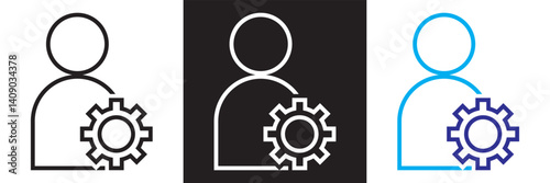 Expert icon set. Vector for websites, mobile interfaces, presentations, banner, visual branding etc. Vector illustration. isolated on white and black background. EPS 10