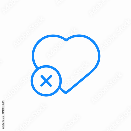 favorite delete icon sign vector