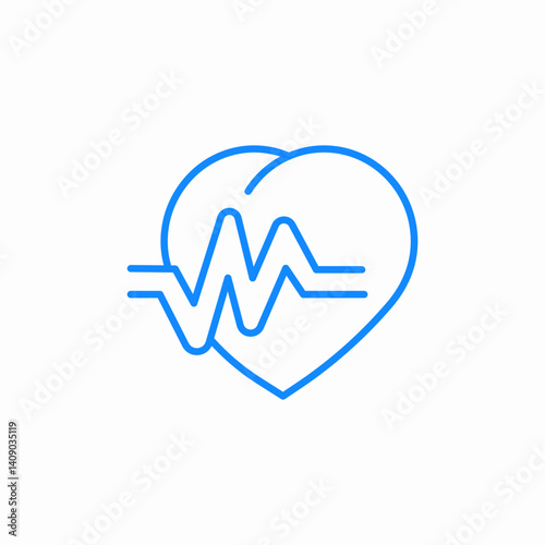 heart beating icon sign vector