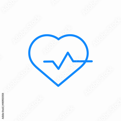 heart beating rate icon sign vector