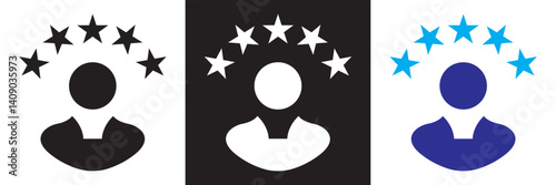 Expert icon set. Vector for websites, mobile interfaces, presentations, banner, visual branding etc. Vector illustration. isolated on white and black background. EPS 10