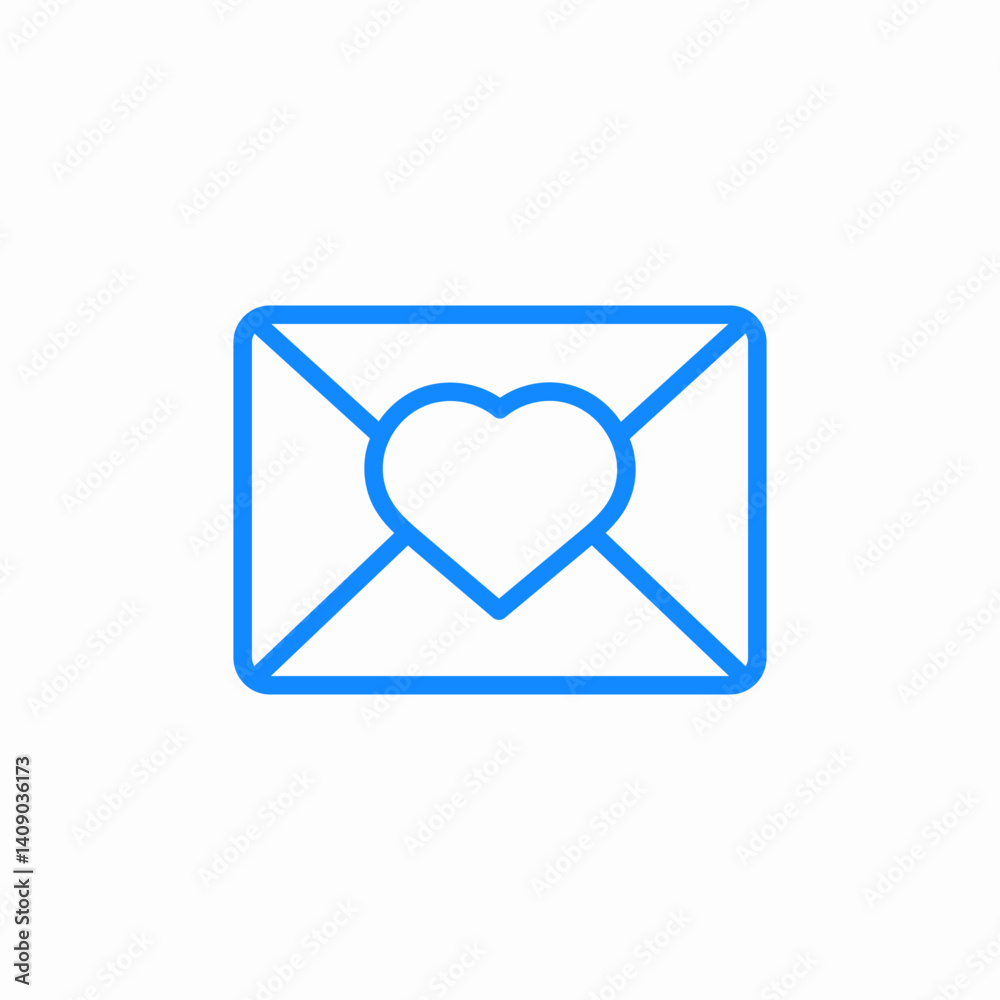 heart letter envelope icon sign vector heart letter envelope icon sign vector