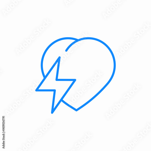 heart power icon sign vector