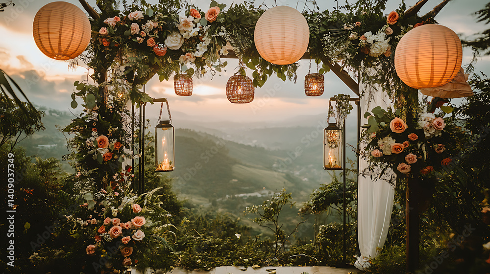 Luxurious wedding scenes in elegant natural and architectural settings, surrounded by florals, candlelight, and evolving romantic atmospheres...
