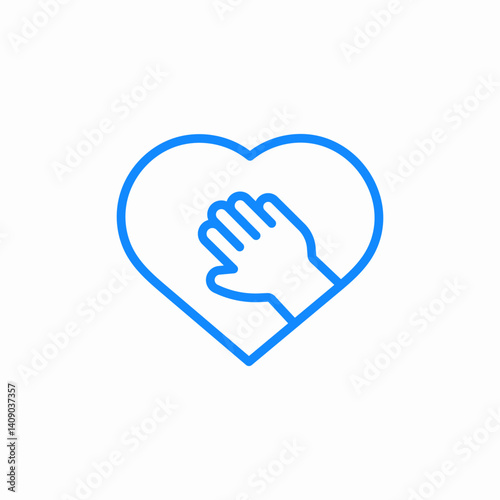 helping hand icon sign vector