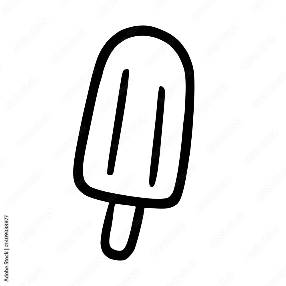 Simple Popsicle Line Art Simple Popsicle Line Art