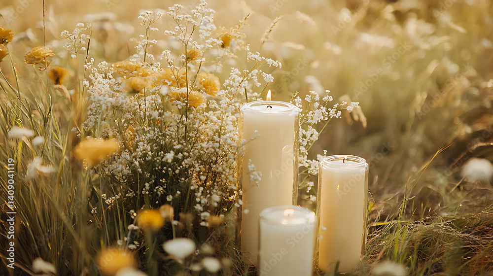 Luxurious wedding scenes in elegant natural and architectural settings, surrounded by florals, candlelight, and evolving romantic atmospheres...