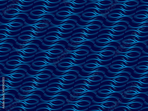Abstract blue ribbon background design vector. Modern pattern blue fabric texture. Vector horizontal template for digital luxury business banner, invitation, luxury voucher, prestigious gift certifica