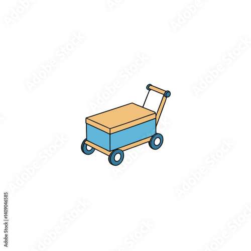 Rolling Cart on white background