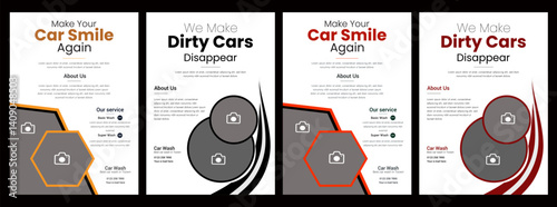 Creative car wash car detailing and rental flyer,Auto detailing service,bubbles, clean, shine, care, tire, technology,business advertising banners, and social media posts,Car Wash poster templates.