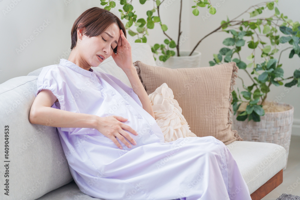 陣痛がきた妊婦 陣痛がきた妊婦