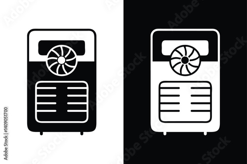 Cooler Box Silhouette. Simple Ice Box Icon for Web and App Design