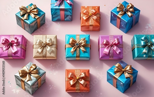 Ribboned Gift Box Background Image, Anniversary, Valentine's Day, Birthday, Gift Banner Texture Poster Advertisement