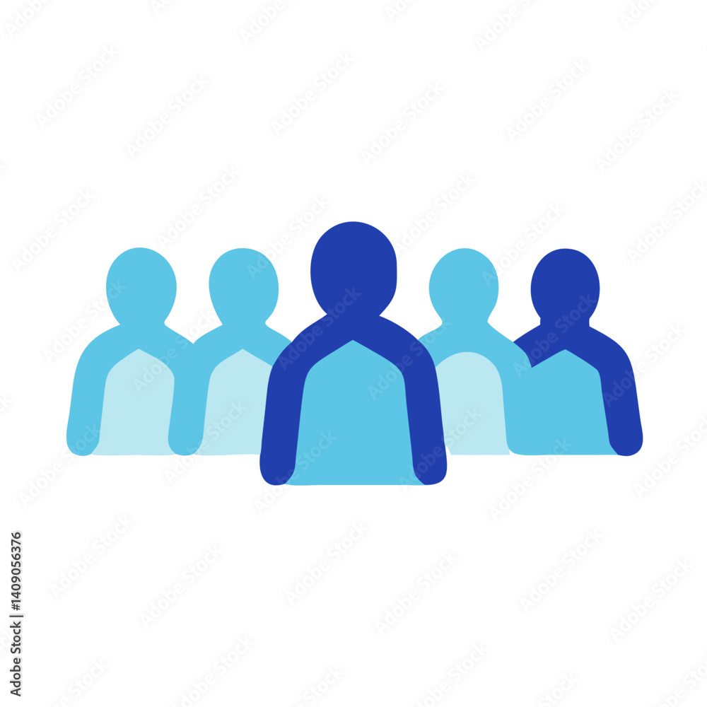 Fototapeta premium People group icon in simplified flat design