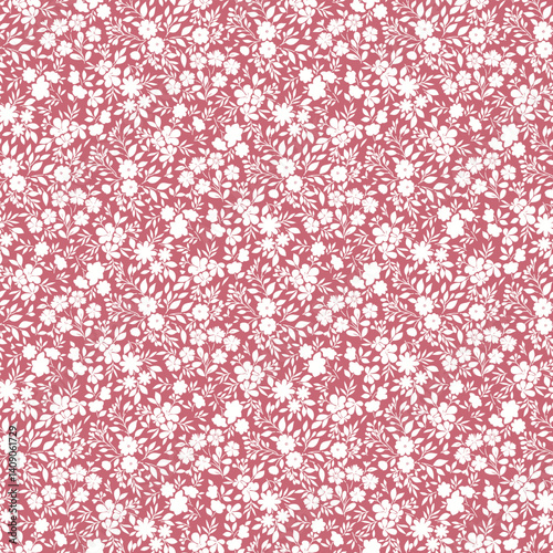Cute floral pattern, Seamless flower pattern, liberty floral ditsy print, small flower botanical design, simple hand drawn flower, small background pattern, design on a dark background. floral Vector