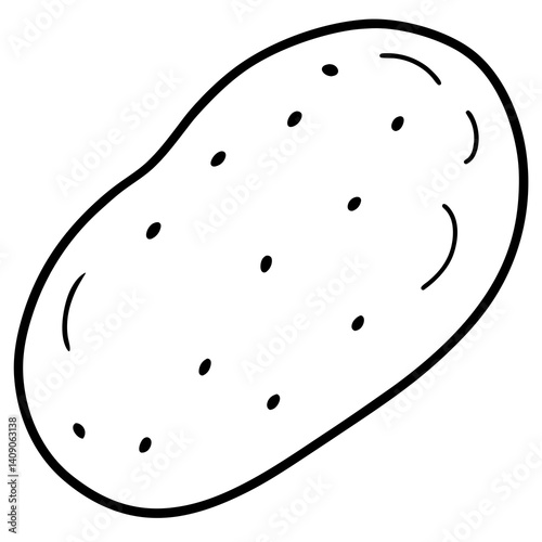 Crisp tater vector art for digital designs, perfect for web, print, and merch use.