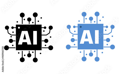 AI chip icon vector
Vector chip artificial intelligence technology modern