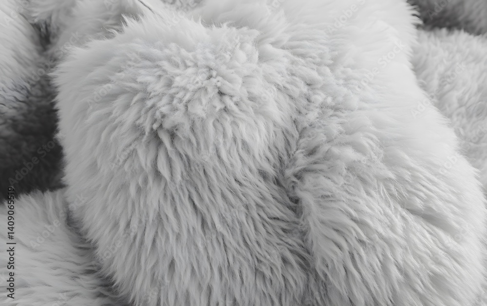 Soft Fluffy Grey Fur Texture Background Close Up Soft Fluffy Grey Fur Texture Background Close Up