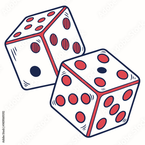 two red dice