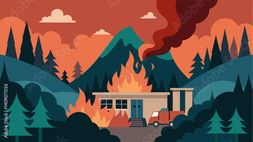 As the fire dies down and smoldering embers remain the full extent of the damage on food production becomes apparent. It is a harrowing sight one that serves as a stark reminder of. Vector