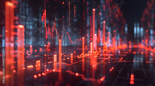 Stock Signal, Buy Signal, Sell Signal, Mobile foreign exchange trading - 3d render