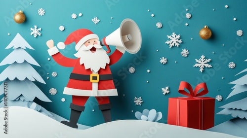 santa claus and gifts