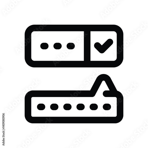 option line icon. Clean and minimalist vector icon for websites, mobile apps, presentations, and logos. Fully scalable and customizable for any project.