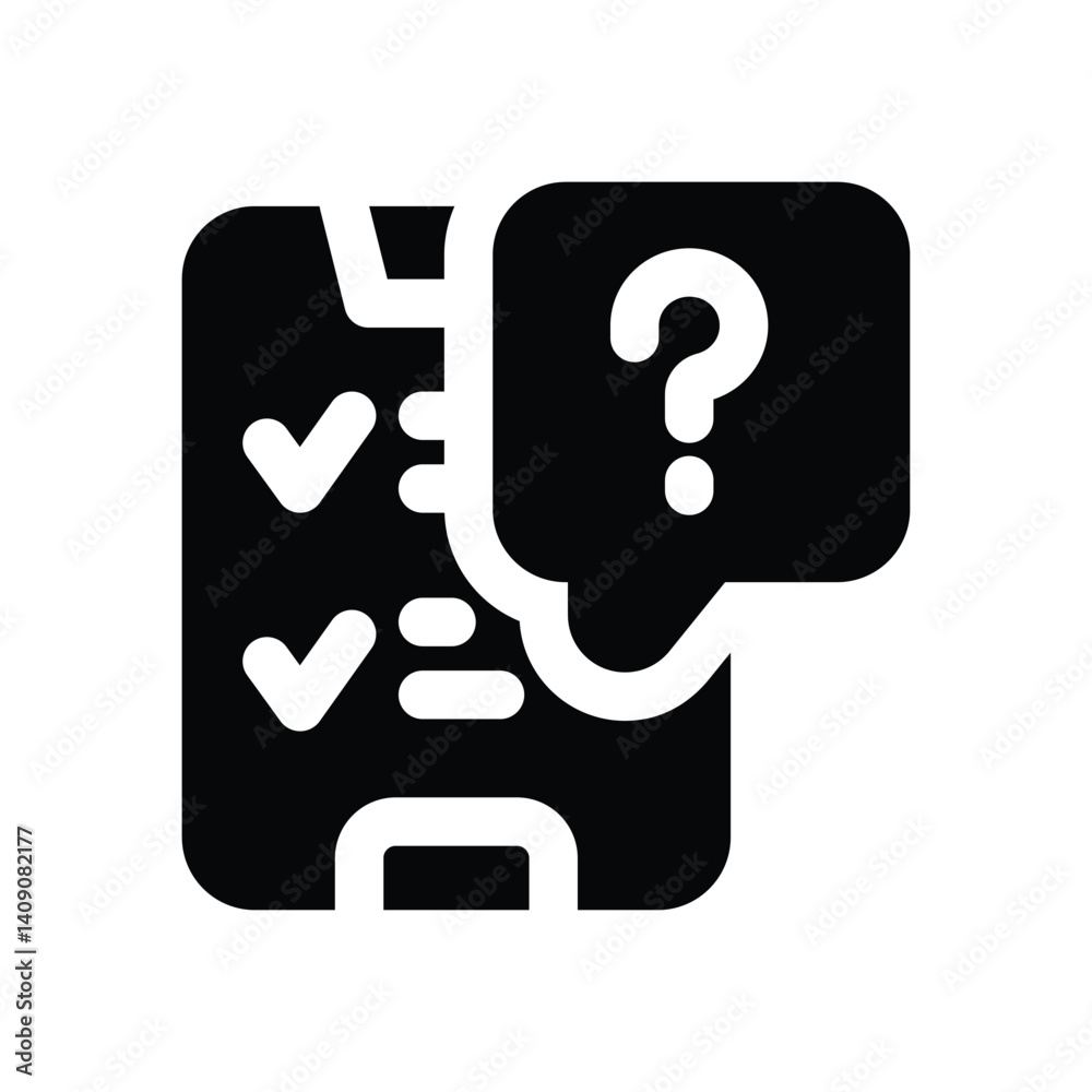 survey glyph icon. Strong and solid vector icon for websites, mobile interfaces, presentations, and visual branding. High quality and easy to edit. survey glyph icon. Strong and solid vector icon for websites, mobile interfaces, presentations, and visual branding. High quality and easy to edit.