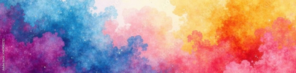 Obraz premium Vibrant colorful watercolor textures for modern flyer design , texture, flyer, background