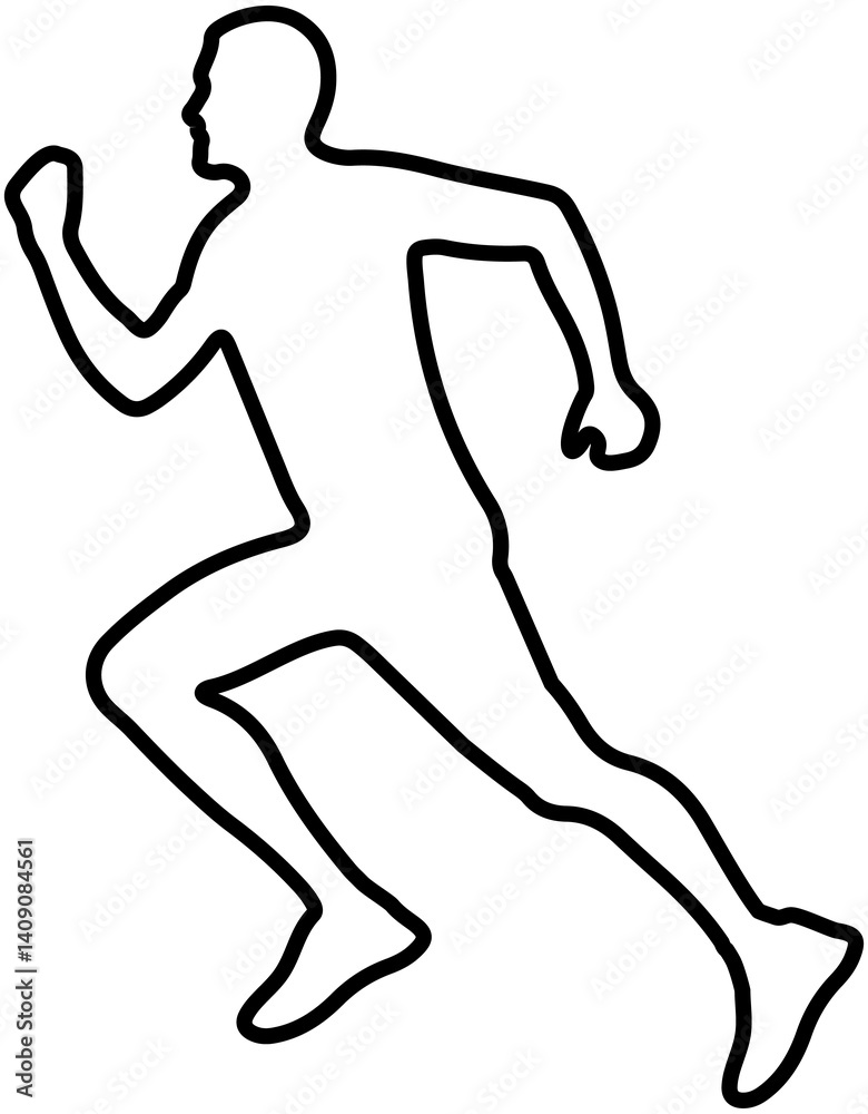 Running sport line icon Running sport line icon