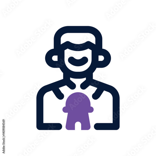 journalist dual tone icon. Sleek and modern vector icon for websites, mobile apps, marketing materials, and corporate design. Fully scalable and ready to use.