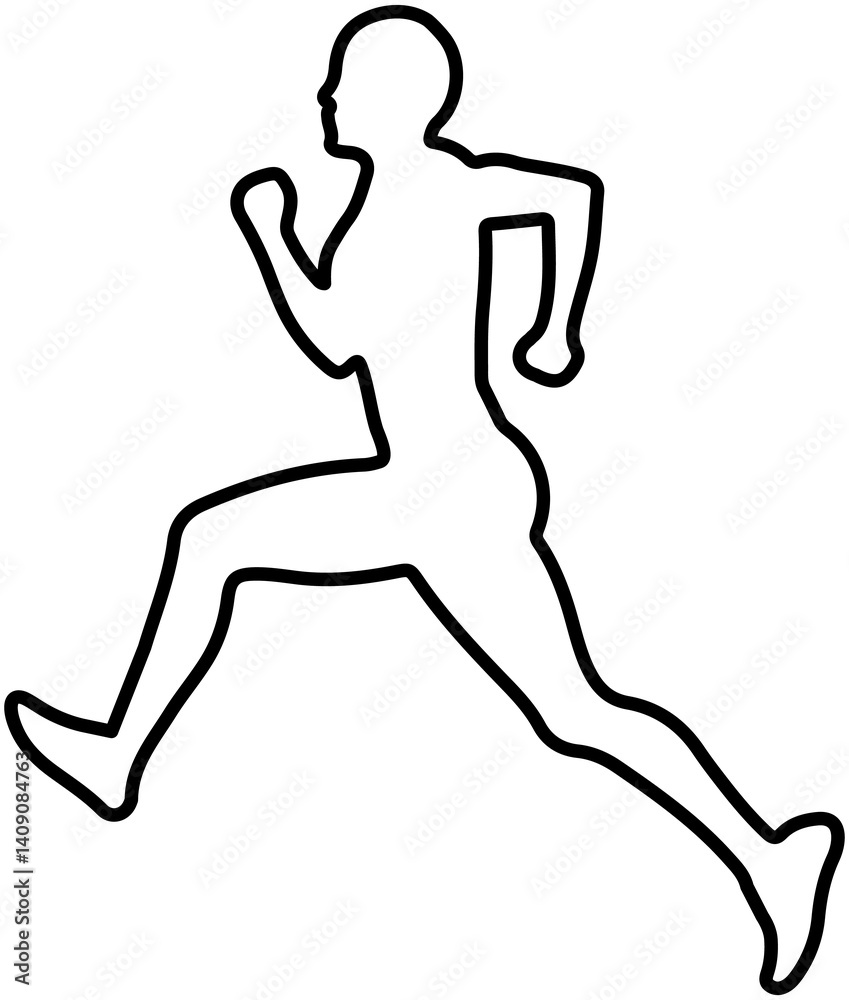 Running sport line icon Running sport line icon