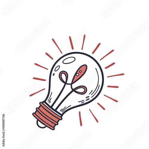 creative light bulb with idea