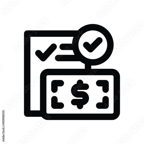payment plan line icon. Clean and minimalist vector icon for websites, mobile apps, presentations, and logos. Fully scalable and customizable for any project.