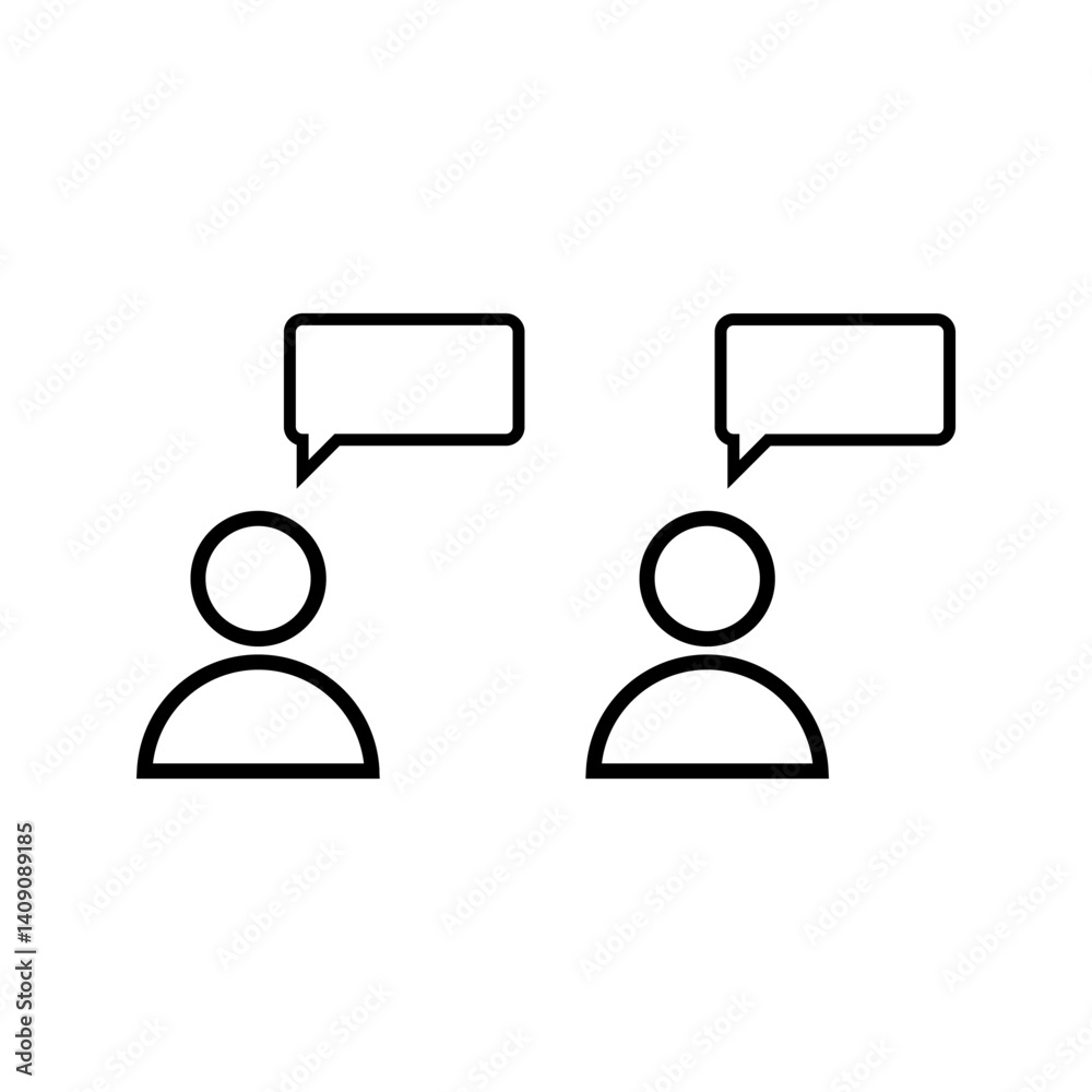 group of people chatting icon. communication icon symbol sign vector design black white color modern simple illustration group of people chatting icon. communication icon symbol sign vector design black white color modern simple illustration