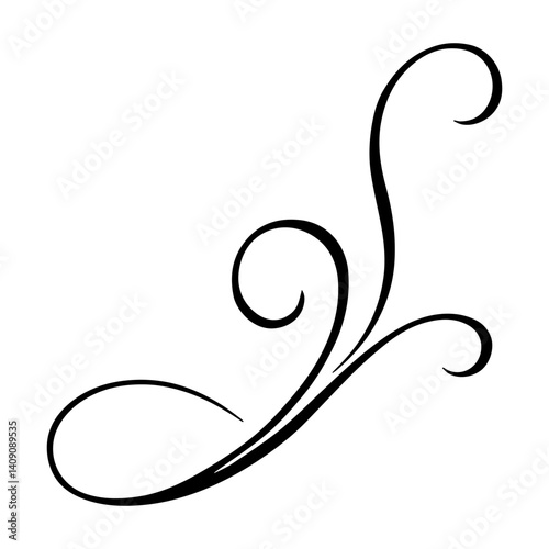 Graceful calligraphic swirl...