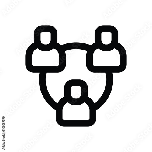relation line icon. Clean and minimalist vector icon for websites, mobile apps, presentations, and logos. Fully scalable and customizable for any project.