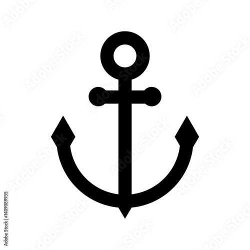 Anchor icon. Anchor icon symbol. Anchor icon vector. Ship anchor illustration.