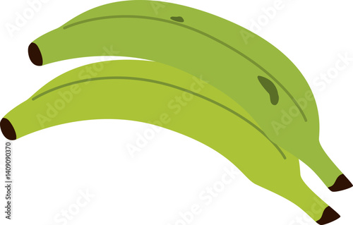 Illustration of Green Plantains
