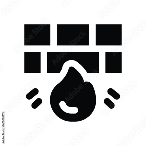 firewall glyph icon. Strong and solid vector icon for websites, mobile interfaces, presentations, and visual branding. High quality and easy to edit.