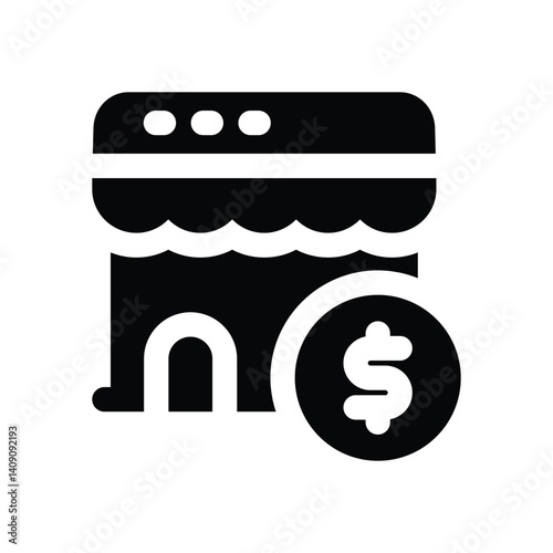 stock exchange glyph icon. Strong and solid vector icon for websites, mobile interfaces, presentations, and visual branding. High quality and easy to edit.