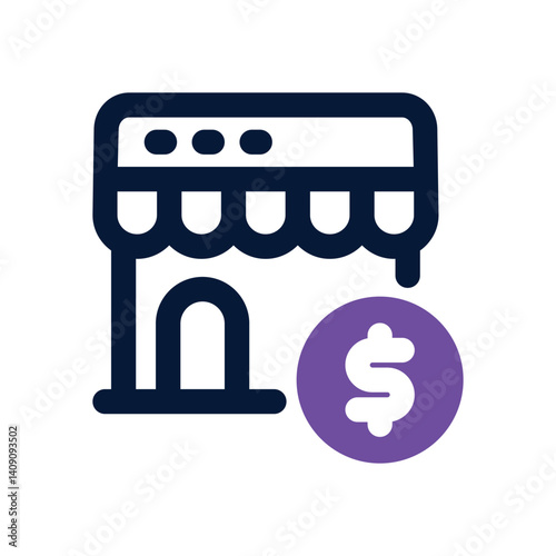 stock exchange dual tone icon. Sleek and modern vector icon for websites, mobile apps, marketing materials, and corporate design. Fully scalable and ready to use.