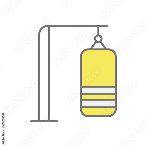 Punching Bag icon vector stock illustration