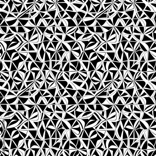 a black and white geometric pattern